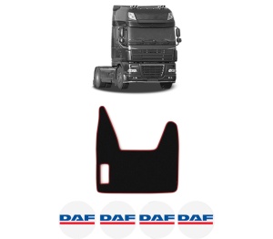 Covoras Camion Tir DAF 95 XF din 1997-2002, Auto, 4x Stickere auto cu DAF