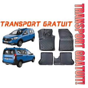 Covorase auto Dacia Dokker 2012-2024 Set presuri auto tip tavita