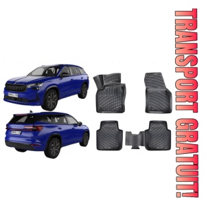 Covorase auto din cauciuc Skoda Kodiaq 2016-2024 tip tavita