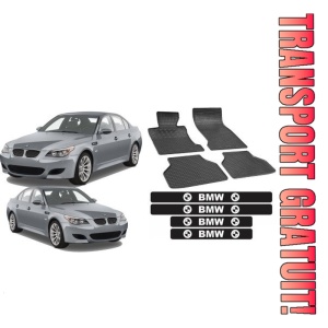 Covorase BMW E60 06.2004 - 2010 + Stickere praguri Bmw