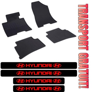Covorase Hyundai Tucson, SUV, din 07.2015 - 09.2020 si set 4 stickere protectie praguri Hyundai