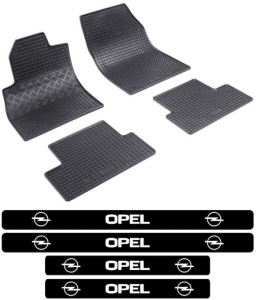 Covorase Opel Astra J, Combi, din 09.2010 - 03.2016 si set 4 stickere protectie praguri Opel accesorii pentru autoturismul tau - masina v3727