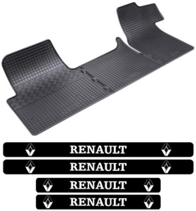 Covorase Renault Master III, Van, din 2010 - prezent, 3 locuri si set 4 stickere protectie praguri Renault accesorii pentru autoturismul tau - masina v3299
