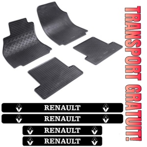 Covorase Renault Megane III, Combi, din 06.2009 - 08.2016 si set 4 stickere protectie praguri Renault