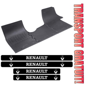 Covorase Renault Trafic III, Van, din 09.2014 - prezent, 3 locuri si set 4 stickere protectie praguri Renault