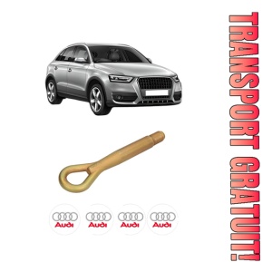 Cui carlig remorcare, tractare auto AUDI Q3 (8UB, 8UG) din 2011-2018, Otel, Cri-Flo, 4 Stickere cu AUDI