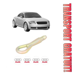 Cui carlig remorcare, tractare auto AUDI TT (8N3) din 1998-2006, Otel, Cri-Flo, 4 Stickere cu AUDI
