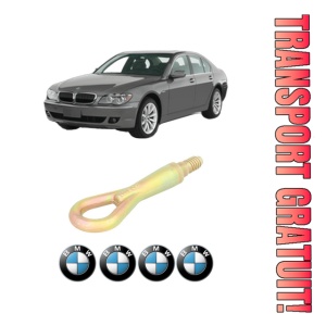 Cui carlig remorcare, tractare auto BMW Seria 7 (E65, E66, E67) din 2001-2008, Otel, Cri-Flo, 4 Stickere cu BMW