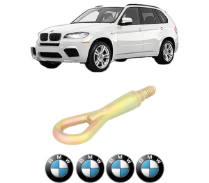 Cui carlig remorcare, tractare auto BMW Seria X5 (E70) din 2006-2013, Otel, Cri-Flo, 4 Stickere cu BMW - Img 2