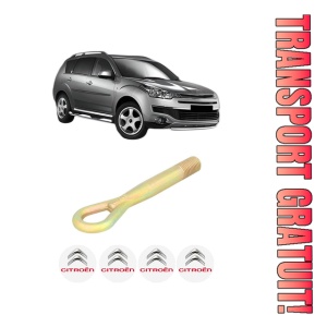 Cui carlig remorcare, tractare auto CITROEN C-CROSSER (VU_, VV_) din 2007-2012, Otel, Cri-Flo, 4 Stickere cu CITROEN