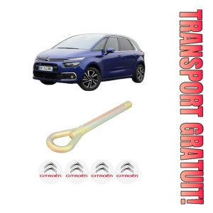 Cui carlig remorcare, tractare auto CITROEN C4 PICASSO II din 2013-2018, Otel, Cri-Flo, 4 Stickere cu CITROEN