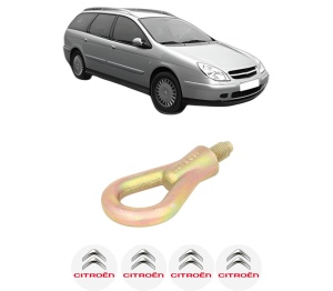 Cui carlig remorcare, tractare auto CITROEN C5 I Break (DE_) din 2001-2004, Otel, Cri-Flo, 4 Stickere cu CITROEN - Img 2