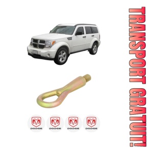Cui carlig remorcare, tractare auto DODGE NITRO din 2006-2012, Otel, Cri-Flo, 4 Stickere cu DODGE