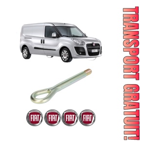 Cui carlig remorcare, tractare auto FIAT DOBLO Bus (263_) din 2010-2023, Otel, Cri-Flo, 4 Stickere cu FIAT