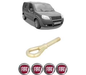Cui carlig remorcare, tractare auto FIAT DOBLO MPV (119_, 223_) din 2001-2005, Otel, Cri-Flo, 4 Stickere cu FIAT - Img 2
