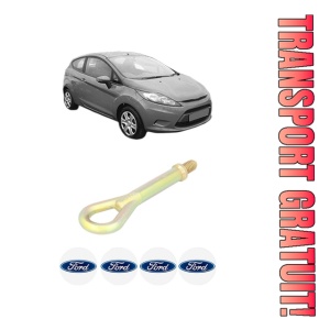 Cui carlig remorcare, tractare auto FORD FIESTA VI (CB1, CCN) din 2008-2018, Otel, Cri-Flo, 4 Stickere cu FORD