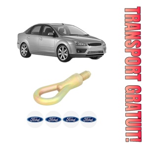 Cui carlig remorcare, tractare auto FORD FOCUS II Saloon (DB_, FCH, DH) din 2010, Otel, Cri-Flo, 4 Stickere cu FORD