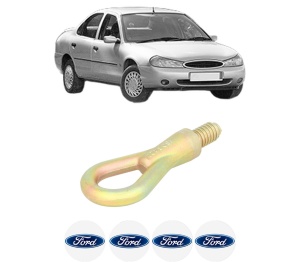 Cui carlig remorcare, tractare auto FORD MONDEO II Saloon (BFP) din 1996-2000, Otel, Cri-Flo, 4 Stickere cu FORD - Img 2