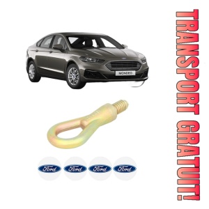 Cui carlig remorcare, tractare auto FORD MONDEO V Saloon (CD) din 2012-2016, Otel, Cri-Flo, 4 Stickere cu FORD