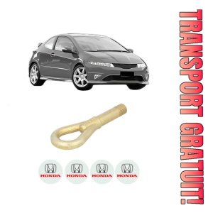 Cui carlig remorcare, tractare auto HONDA CIVIC VIII Hatchback (FN, FK) din 2005-2012, Otel, Cri-Flo, 4 Stickere cu HONDA