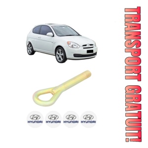 Cui carlig remorcare, tractare auto HYUNDAI ACCENT III (MC) din 2005-2010, Otel, Cri-Flo, 4 Stickere cu HYUNDAI