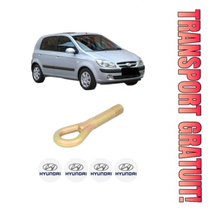 Cui carlig remorcare, tractare auto HYUNDAI GETZ (TB) din 2002-2010, Otel, Cri-Flo, 4 Stickere cu HYUNDAI