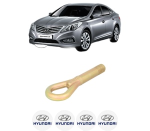 Cui carlig remorcare, tractare auto HYUNDAI GRANDEUR (HG) din 2011-2016, Otel, Cri-Flo, 4 Stickere cu HYUNDAI - Img 2