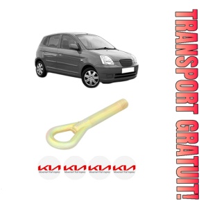 Cui carlig remorcare, tractare auto KIA PICANTO I (SA) din 2004-2011, Otel, Cri-Flo, 4 Stickere cu KIA