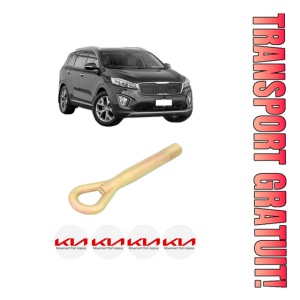 Cui carlig remorcare, tractare auto KIA SORENTO III (UM) din 2015-2020, Otel, Cri-Flo, 4 Stickere cu KIA