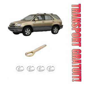 Cui carlig remorcare, tractare auto LEXUS RX (_U3_) din 2003-2008, Otel, Cri-Flo, 4 Stickere cu LEXUS