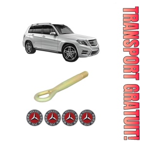 Cui carlig remorcare, tractare auto MERCEDES-BENZ GLK-CLASS (X204) din 2008-2015, Otel, Cri-Flo, 4 Stickere cu MERCEDES-BENZ