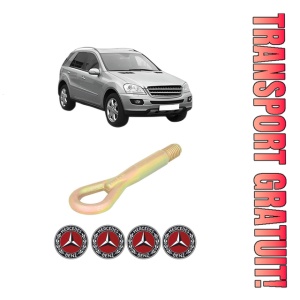 Cui carlig remorcare, tractare auto MERCEDES-BENZ M-CLASS (W164) din 2005-2011, Otel, Cri-Flo, 4 Stickere cu MERCEDES-BENZ