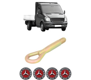 Cui carlig remorcare, tractare auto MERCEDES-BENZ SPRINTER 4,6-t Platform/Chassis (B906) din 2006-2018, Otel, Cri-Flo, 4 Stickere cu MERCEDES-BENZ - Img 2