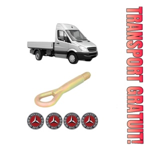 Cui carlig remorcare, tractare auto MERCEDES-BENZ SPRINTER 5-t Platform/Chassis (B906) din 2006-2018, Otel, Cri-Flo, 4 Stickere cu MERCEDES-BENZ