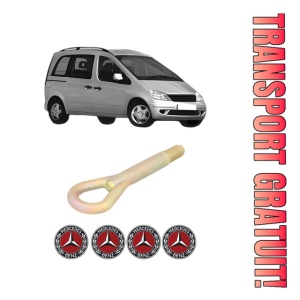 Cui carlig remorcare, tractare auto MERCEDES-BENZ VANEO (414) din 2002-2005, Otel, Cri-Flo, 4 Stickere cu MERCEDES-BENZ