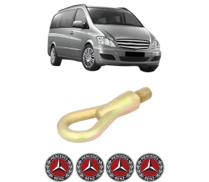 Cui carlig remorcare, tractare auto MERCEDES-BENZ VIANO (W639) din 2003-2010, Otel, Cri-Flo, 4 Stickere cu MERCEDES-BENZ - Img 2