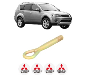 Cui carlig remorcare, tractare auto MITSUBISHI OUTLANDER II (CW_W) din 2006-2012, Otel, Cri-Flo, 4 Stickere cu MITSUBISHI - Img 2