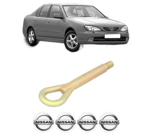 Cui carlig remorcare, tractare auto NISSAN PRIMERA (P11) din 1996-2001, Otel, Cri-Flo, 4 Stickere cu NISSAN - Img 2
