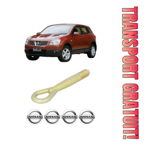 Cui carlig remorcare, tractare auto NISSAN QASHQAI I (J10, NJ10) din 2006-2013, Otel, Cri-Flo, 4 Stickere cu NISSAN