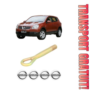 Cui carlig remorcare, tractare auto NISSAN QASHQAI I (J10, NJ10) din 2006-2013, Otel, Cri-Flo, 4 Stickere cu NISSAN