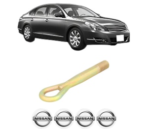 Cui carlig remorcare, tractare auto NISSAN TEANA II (J32) din 2008-2013, Otel, Cri-Flo, 4 Stickere cu NISSAN - Img 2