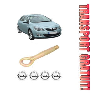 Cui carlig remorcare, tractare auto OPEL ASTRA J (P10) din 2009-2015, Otel, Cri-Flo, 4 Stickere cu OPEL