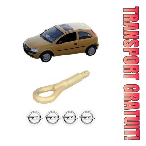 Cui carlig remorcare, tractare auto OPEL CORSA C (X01) din 2000-2009, Otel, Cri-Flo, 4 Stickere cu OPEL