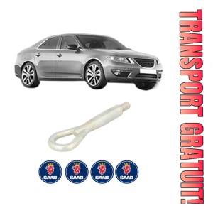 Cui carlig remorcare, tractare auto SAAB 9-5 (YS3G) din 2010-2012, Otel, Cri-Flo, 4 Stickere cu SAAB