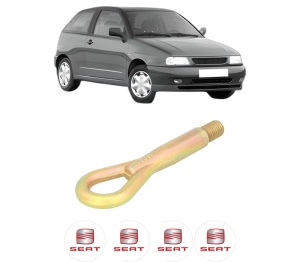 Cui carlig remorcare, tractare auto SEAT IBIZA II (6K1) din 1999-2002, Otel, Cri-Flo, 4 Stickere cu SEAT - Img 2