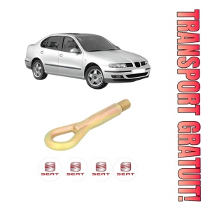 Cui carlig remorcare, tractare auto SEAT TOLEDO II (1M2) din 1999-2006, Otel, Cri-Flo, 4 Stickere cu SEAT