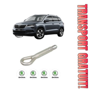 Cui carlig remorcare, tractare auto SKODA KAROQ (NU7, ND7) din 2017-2020, Otel, Cri-Flo, 4 Stickere cu SKODA