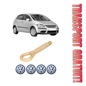 Cui carlig remorcare, tractare auto Volkswagen GOLF PLUS V (5M1, 521) din 2004-2013, Otel, Cri-Flo, 4 Stickere cu Volkswagen