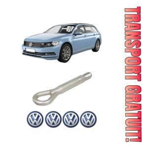 Cui carlig remorcare, tractare auto Volkswagen PASSAT B8 Variant (3G5, CB5) din 2014-2024, Otel, Cri-Flo, 4 Stickere cu Volkswagen