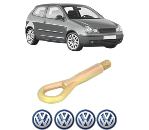 Cui carlig remorcare, tractare auto Volkswagen POLO IV (9N_, 9A_) din 2001-2009, Otel, Cri-Flo, 4 Stickere cu Volkswagen - Img 2